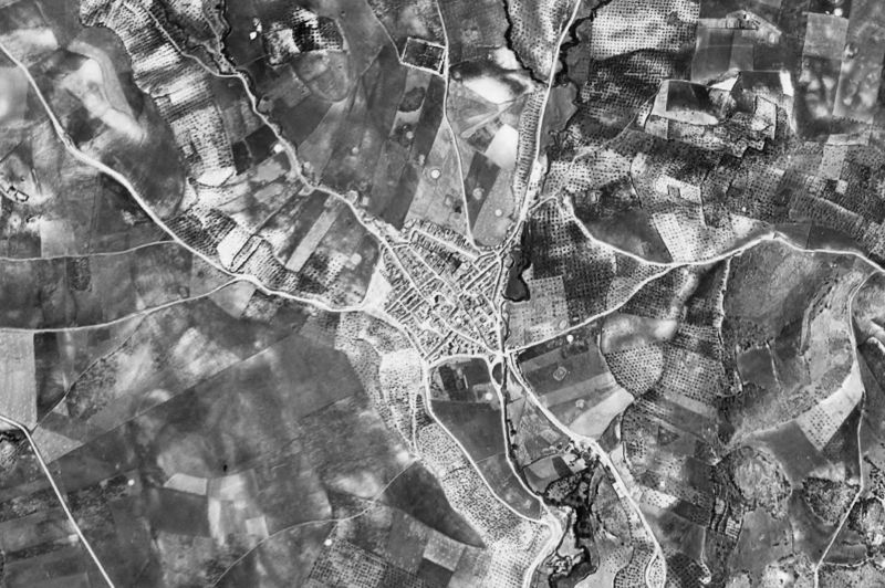 Ortofoto de 1956-1957 del núcleo de Alcalá del Valle