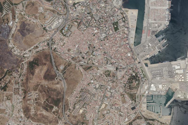 Ortofoto actual del núcleo de Algeciras