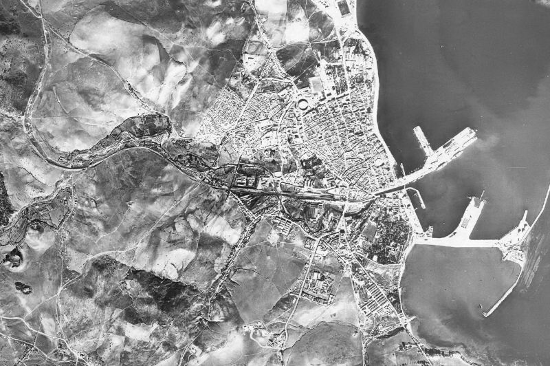 Ortofoto de 1956-1957 del núcleo de Algeciras