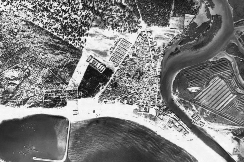 Ortofoto de 1956-1957 del núcleo de Barbate