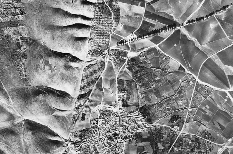 Ortofoto de 1956-1957 del núcleo de Bornos