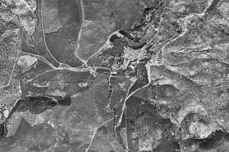 Ortofoto de 1956-1957 del núcleo de El Bosque