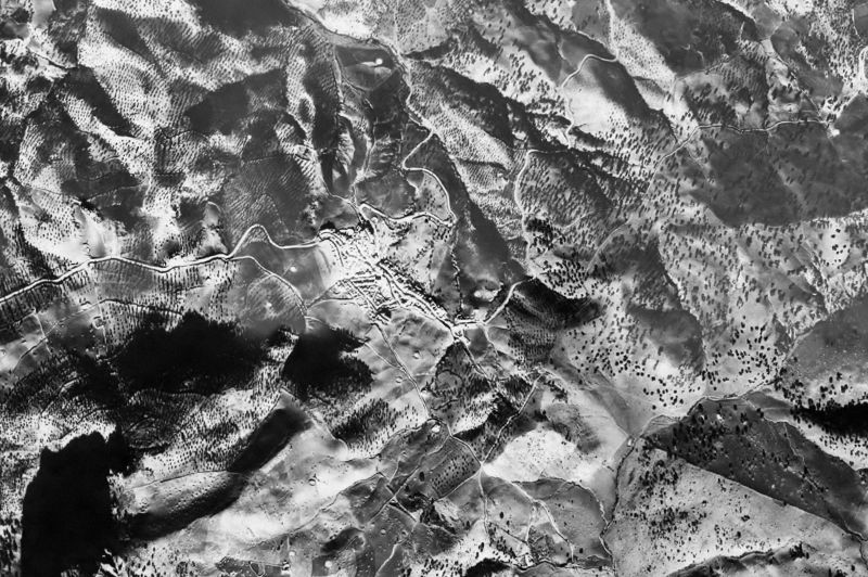 Ortofoto de 1956-1957 del núcleo de El Gastor