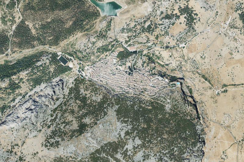 Ortofoto actual del núcleo de Grazalema