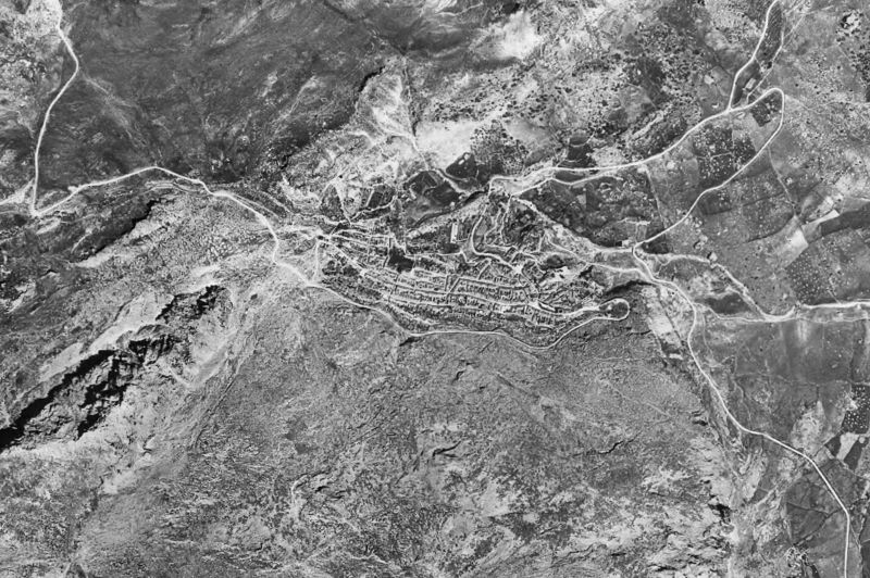 Ortofoto de 1956-1957 del núcleo de Grazalema