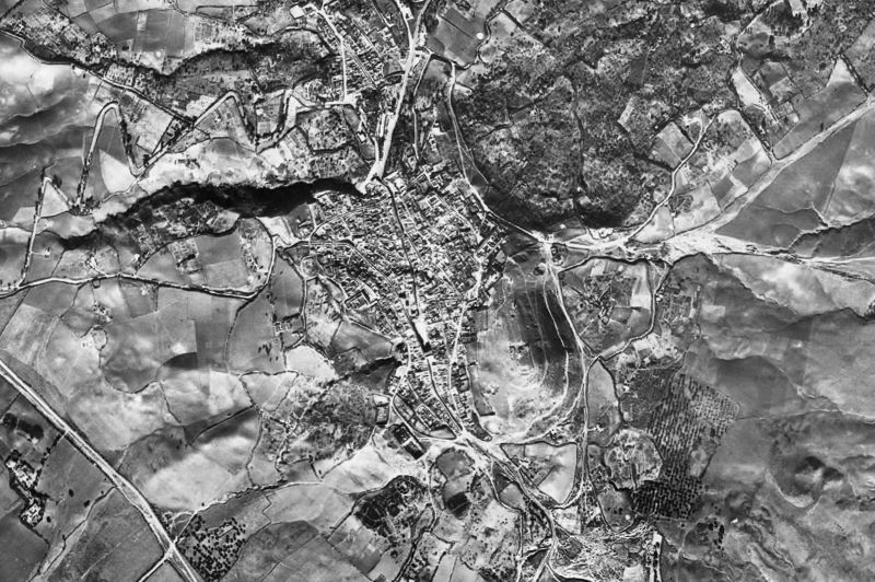 Ortofoto de 1956-1957 del núcleo de Medina Sidonia