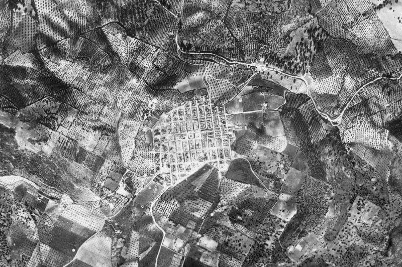 Ortofoto de 1956-1957 del núcleo de Prado del Rey