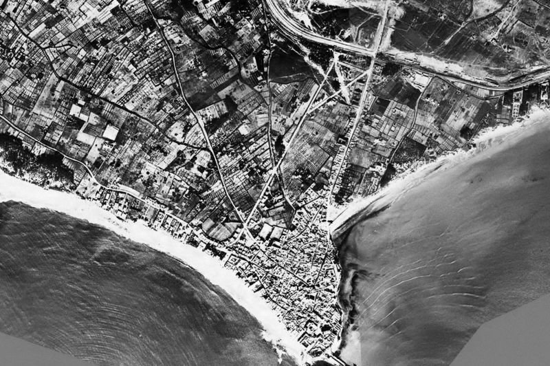 Ortofoto de 1956-1957 del núcleo de Rota