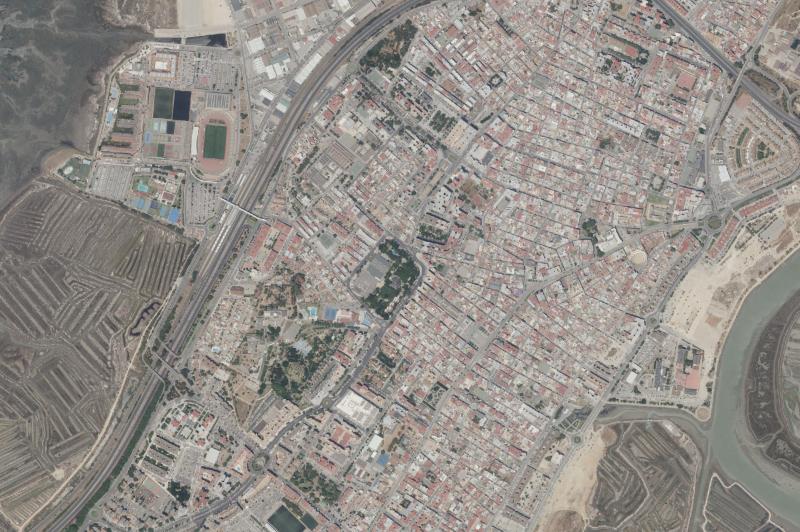 Ortofoto actual del núcleo de San Fernando