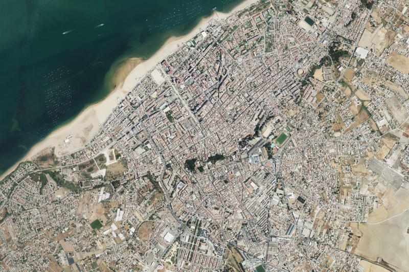Ortofoto actual del núcleo de Sanlúcar de Barrameda