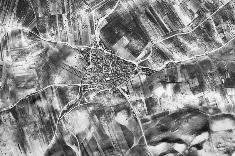 Ortofoto de 1956-1957 del núcleo de Trebujena