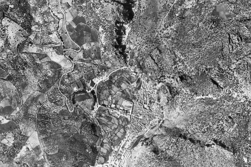 Ortofoto de 1956-1957 del núcleo de Ubrique