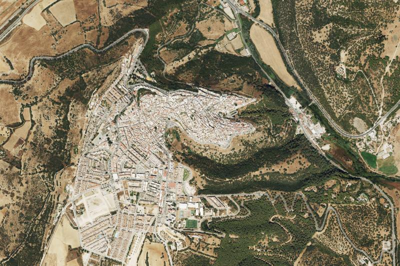 Ortofoto actual del núcleo de Vejer de la Frontera
