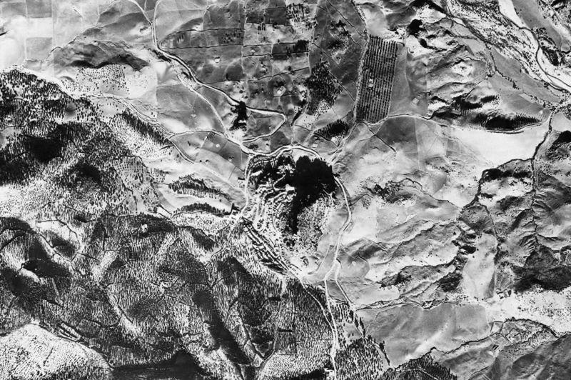 Ortofoto de 1956-1957 del núcleo de Zahara