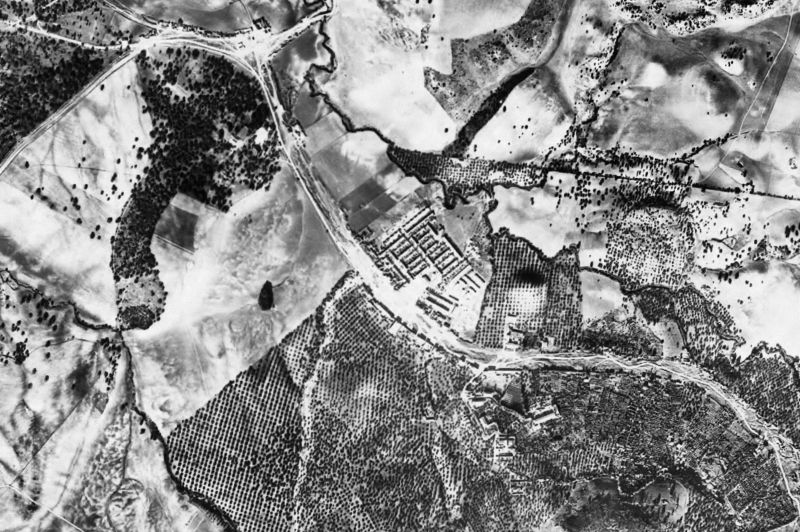 Ortofoto de 1956-1957 del núcleo de San José del Valle