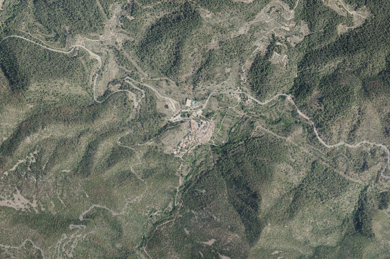 Ortofoto actual del núcleo de Aín