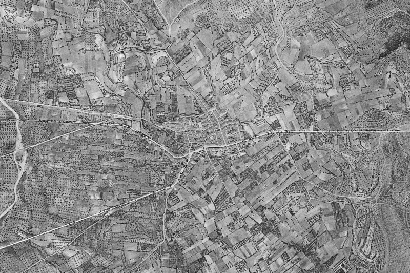 Ortofoto de 1956-1957 del núcleo de Albocàsser