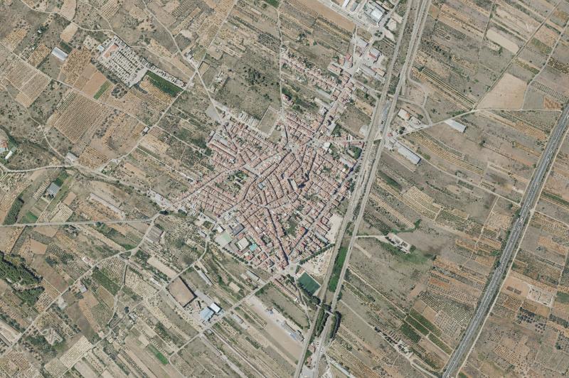 Ortofoto actual del núcleo de Alcalà de Xivert