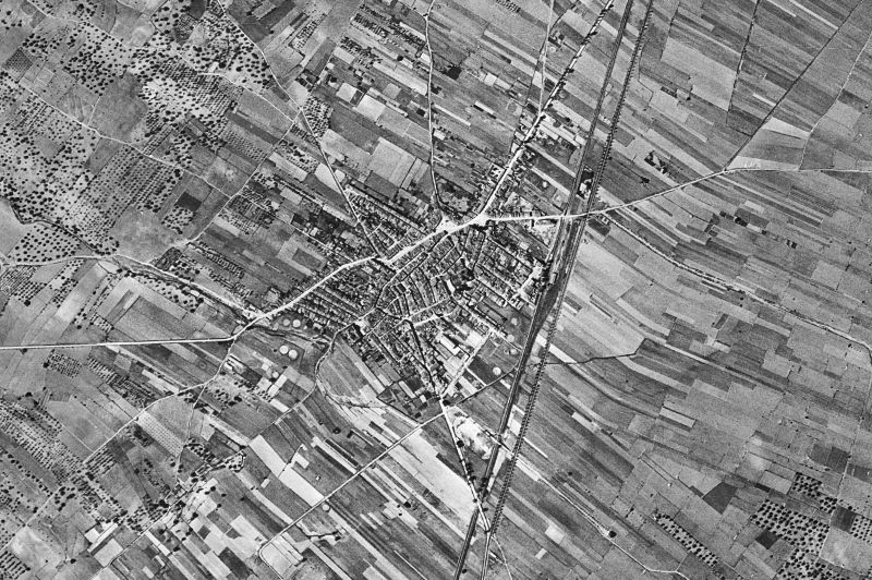 Ortofoto de 1956-1957 del núcleo de Alcalà de Xivert