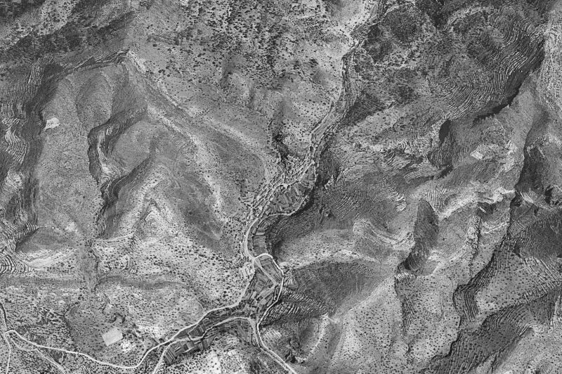 Ortofoto de 1956-1957 del núcleo de Alfondeguilla