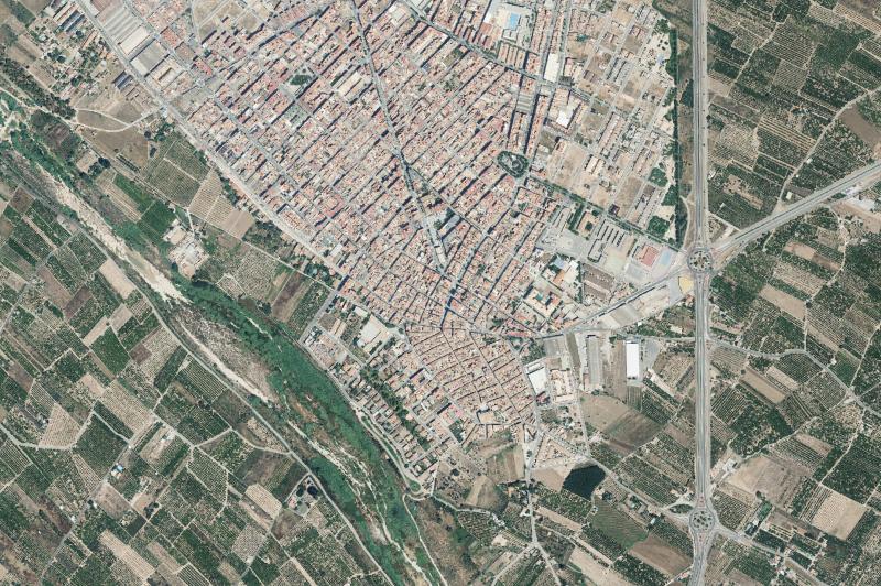 Ortofoto actual del núcleo de Almassora