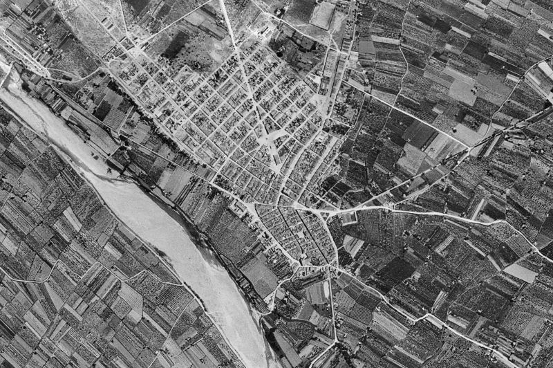 Ortofoto de 1956-1957 del núcleo de Almassora