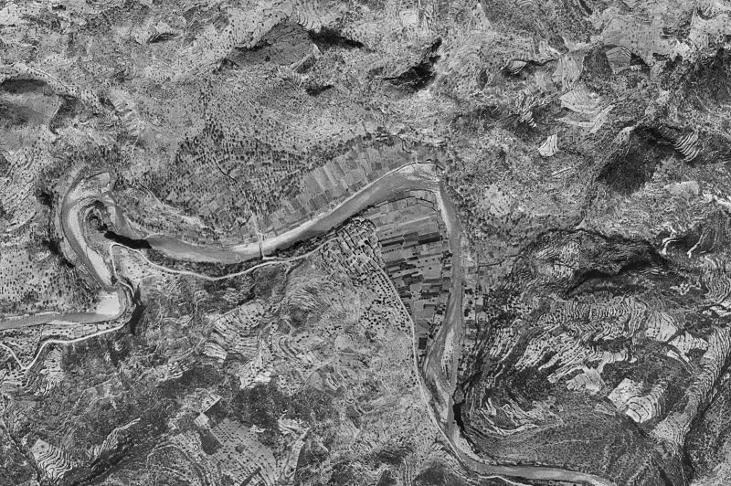 Ortofoto de 1956-1957 del núcleo de Arañuel