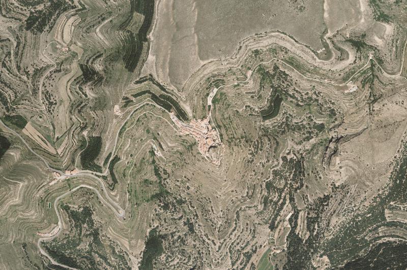 Ortofoto actual del núcleo de Ares del Maestrat