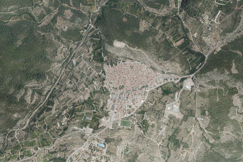 Ortofoto actual del núcleo de Artana