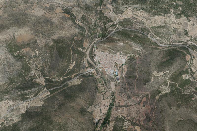 Ortofoto actual del núcleo de Azuébar