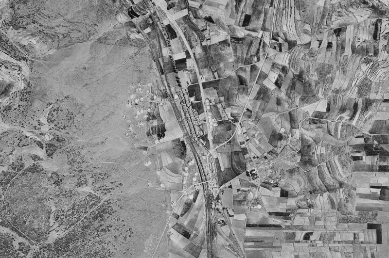 Ortofoto de 1956-1957 del núcleo de Barracas