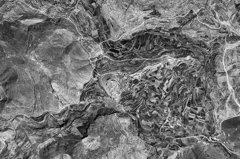 Ortofoto de 1956-1957 del núcleo de Bejís