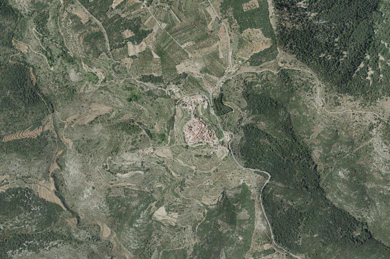 Ortofoto actual del núcleo de Benafigos