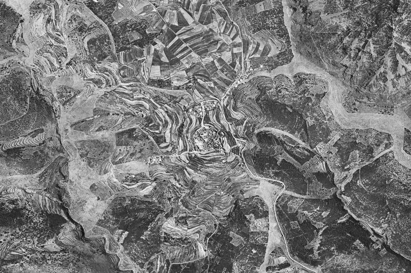 Ortofoto de 1956-1957 del núcleo de Benafigos