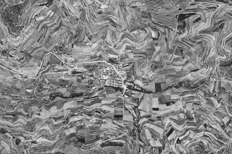 Ortofoto de 1956-1957 del núcleo de Benassal