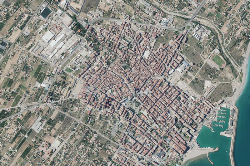 Ortofoto actual del núcleo de Benicarló