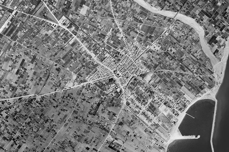 Ortofoto de 1956-1957 del núcleo de Benicarló
