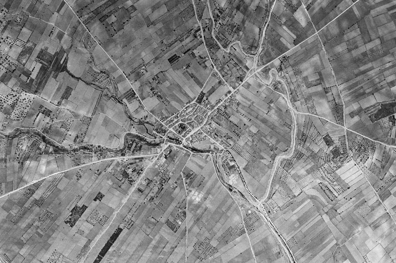 Ortofoto de 1956-1957 del núcleo de Benlloc