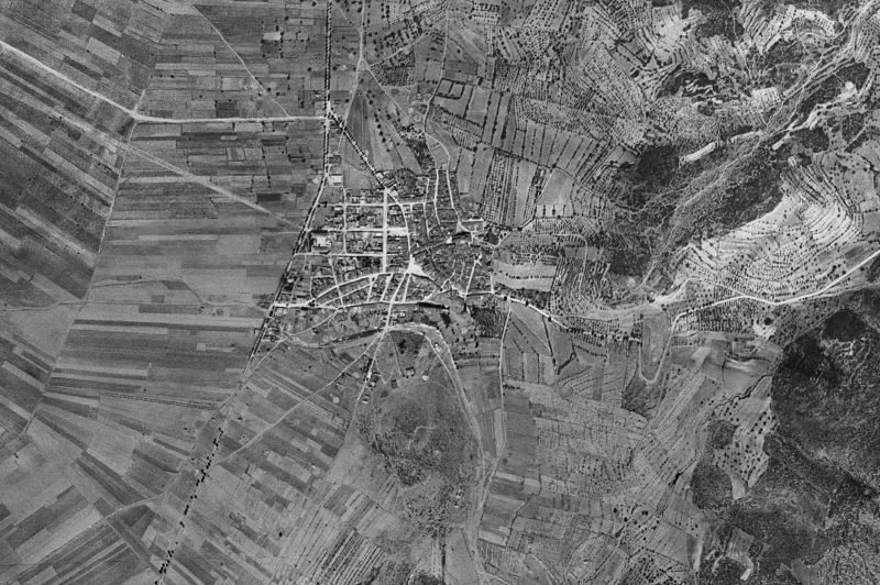 Ortofoto de 1956-1957 del núcleo de Cabanes