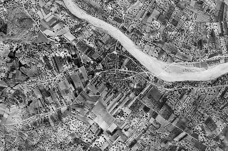 Ortofoto de 1956-1957 del núcleo de Càlig