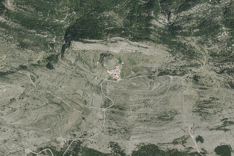 Ortofoto actual del núcleo de Castell de Cabres