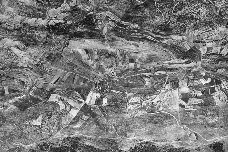 Ortofoto de 1956-1957 del núcleo de Castell de Cabres