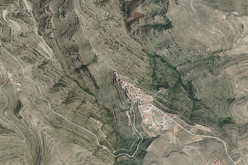 Ortofoto actual del núcleo de Castellfort