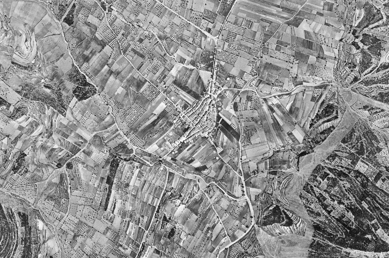 Ortofoto de 1956-1957 del núcleo de Catí