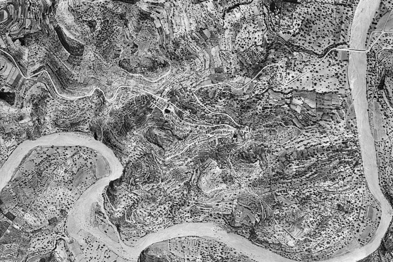 Ortofoto de 1956-1957 del núcleo de Cervera del Maestre
