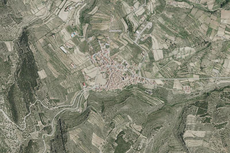 Ortofoto actual del núcleo de Cinctorres