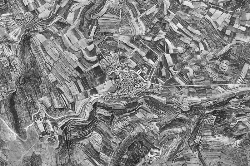 Ortofoto de 1956-1957 del núcleo de Cinctorres