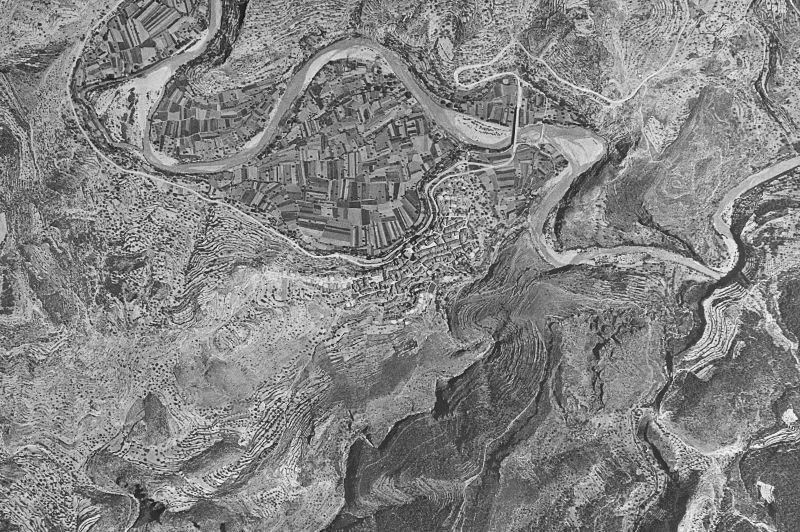 Ortofoto de 1956-1957 del núcleo de Cirat
