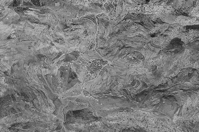 Ortofoto de 1956-1957 del núcleo de Costur
