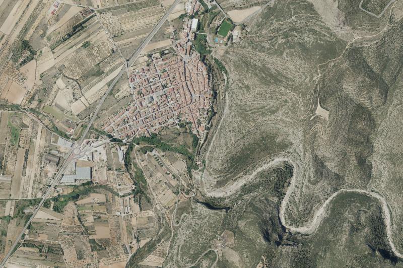 Ortofoto actual del núcleo de Les Coves de Vinromà
